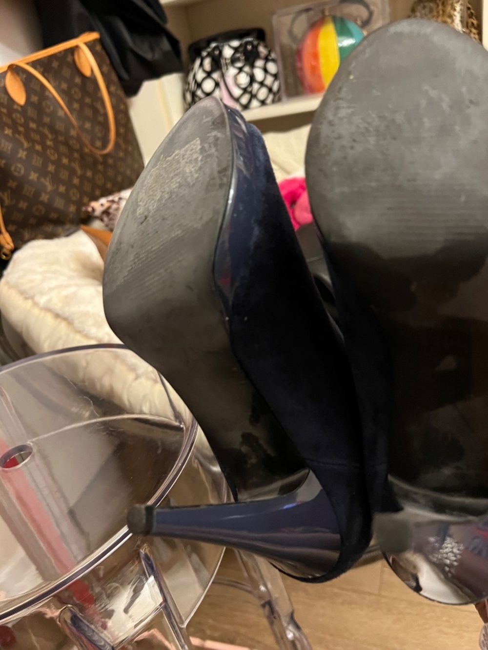 Nine West Blue Suede high heel bootie - Picture 5 of 5